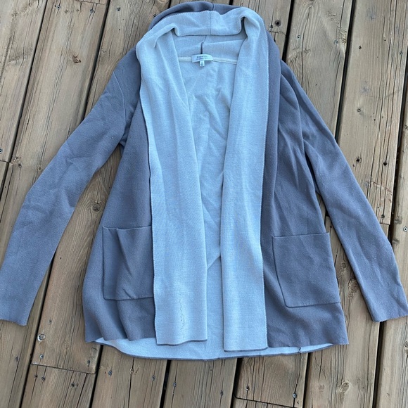 BABATON Beekman Fine Marino Wool Cardigan Pockets Two-tone - Picture 3 of 6